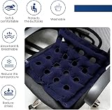 Leikedun Pressure Relief Cushion 16 Holes Inflatable Seat 41x41 cm Blue view 3
