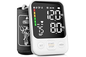 Blood Pressure Monitor DOUHAO Accurate Upper Arm Automatic Digital BP Machine for Home Use with Adjustable Cuff, Large Backlit Display, 240 Sets Memory with Storage Bag (White)