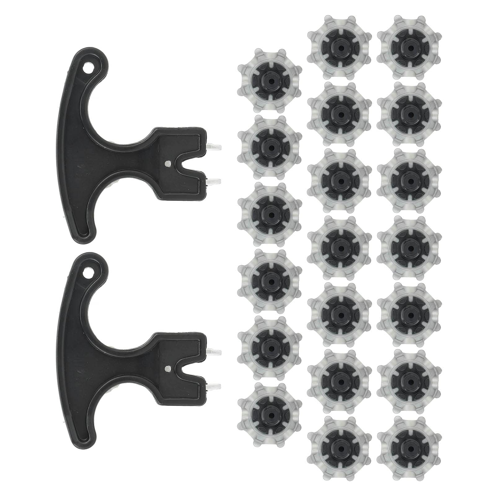 Alomejor 20PCS Golf Shoe Spikes Replacement, Easy To Install Anti Skid Studs for Better Grip and Stability