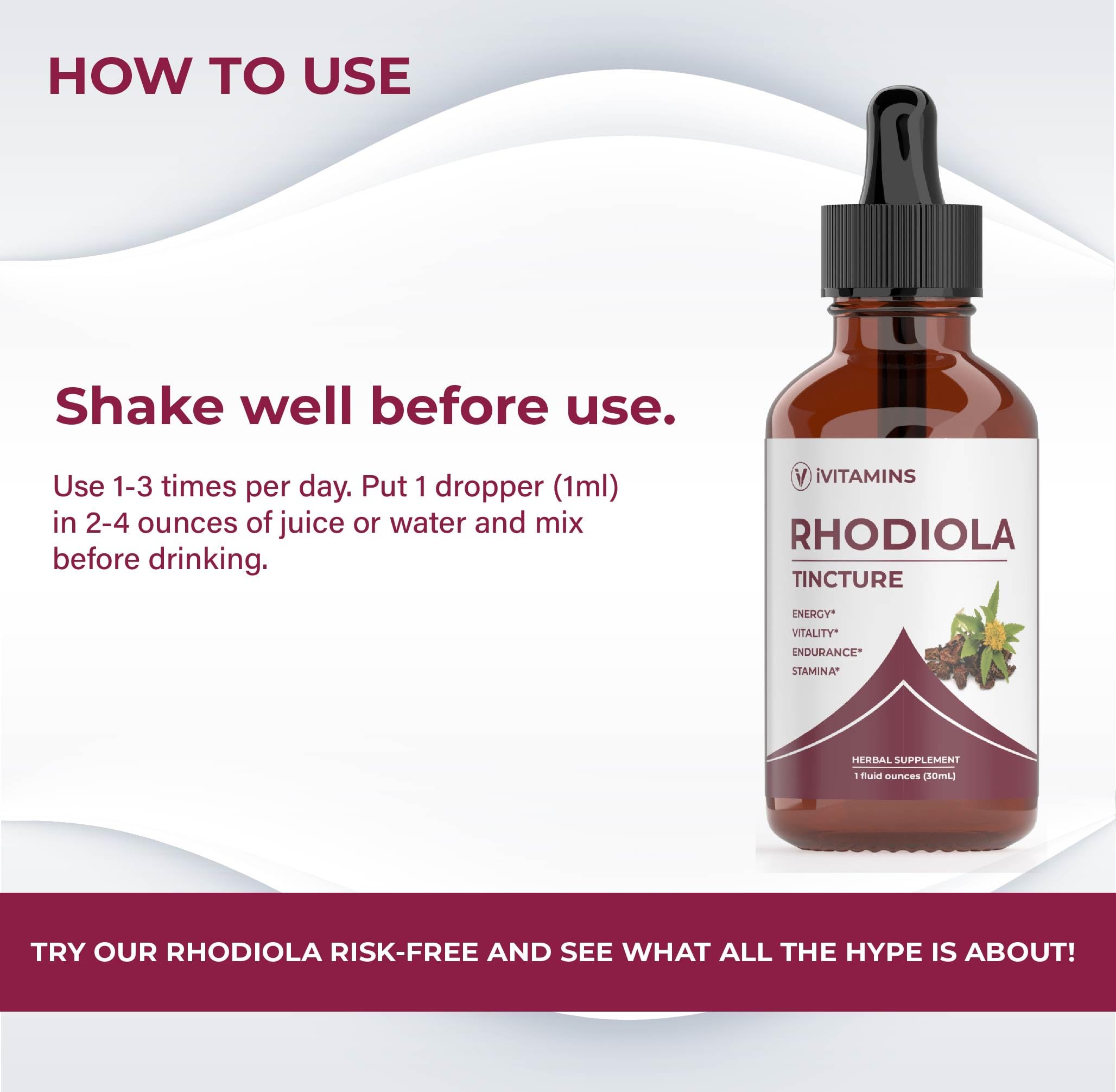 Rhodiola Rosea Tincture | Rhodiola | Rhodiola Extract | for Energy, Stamina, Cognitive Support & Much More | Energy Supplements | Rhodiola Tincture | Rhodiola Supplement - 1 fl oz