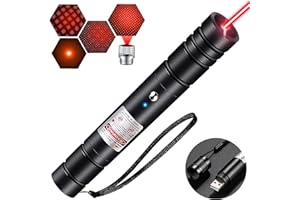 IVVTRYI Red Laser Pointer High Power, High Power Laser Pointer [Material Upgrade] Laser Pointer Pen，[2000 metres]Red Lazer Pointer USB Rechargeable for Teaching HuntingOutdoor Astronomy Hunting Lazer Pointer