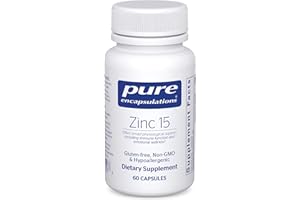 Pure Encapsulations Zinc 15 mg - Zinc Picolinate Supplement for Immune System Support, Growth & Development - for Wound Healing - 60 Capsules