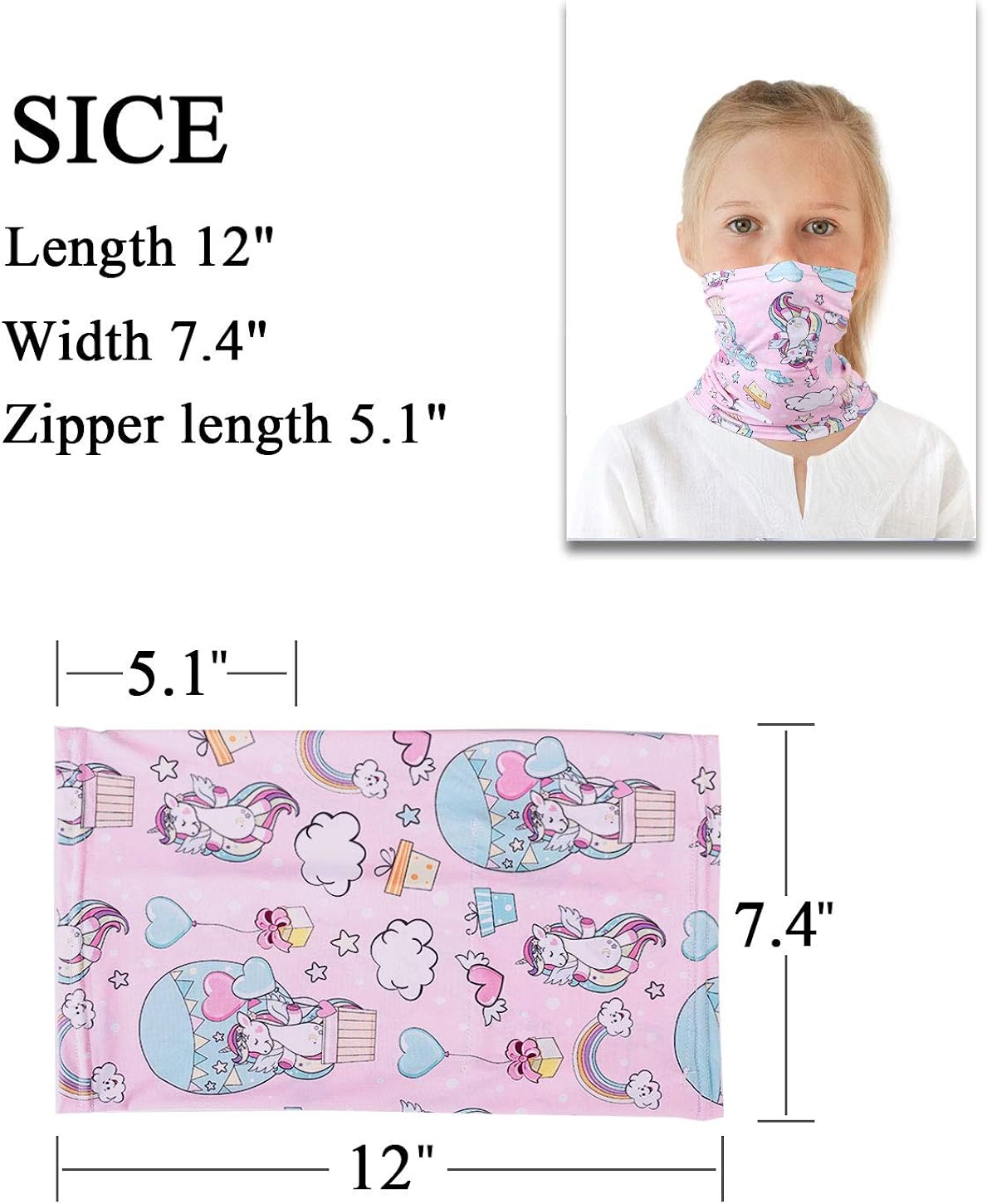 Kids Neck Gaiter Balaclava With Filters For Boys, Half Face Protective Bandana Masks, Toddler Reusable Infinity Scarf, Gifts For Boys, Childrens Headwear For Hikin, Fishing, Softball: Clothing