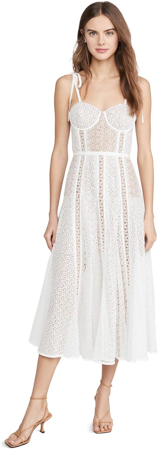 self portrait white lace dress