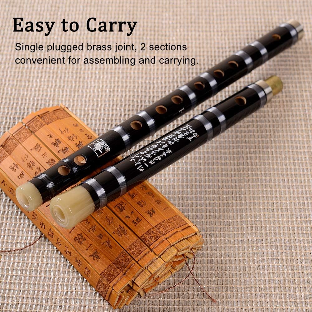 Tyuodna Pluggable F key Bitter Bamboo Flute Dizi, Chinese Traditional Handmade Musical Woodwind Instrument Key of F - Image 5