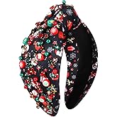 MOLOCH Christmas Headband for Women Christmas Tree Bow Snowflake Knotted Headband Jeweled Crystal Xmas Head Band Xmas Decorations Gifts