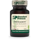 Standard Process Drenamin - Whole Food Antioxidant, Mood Support, Adrenal Support and Immune Support with Shitake, Alfalfa, Rice Bran, Riboflavin, Calcium Lactate, Choline - 90 Tablets