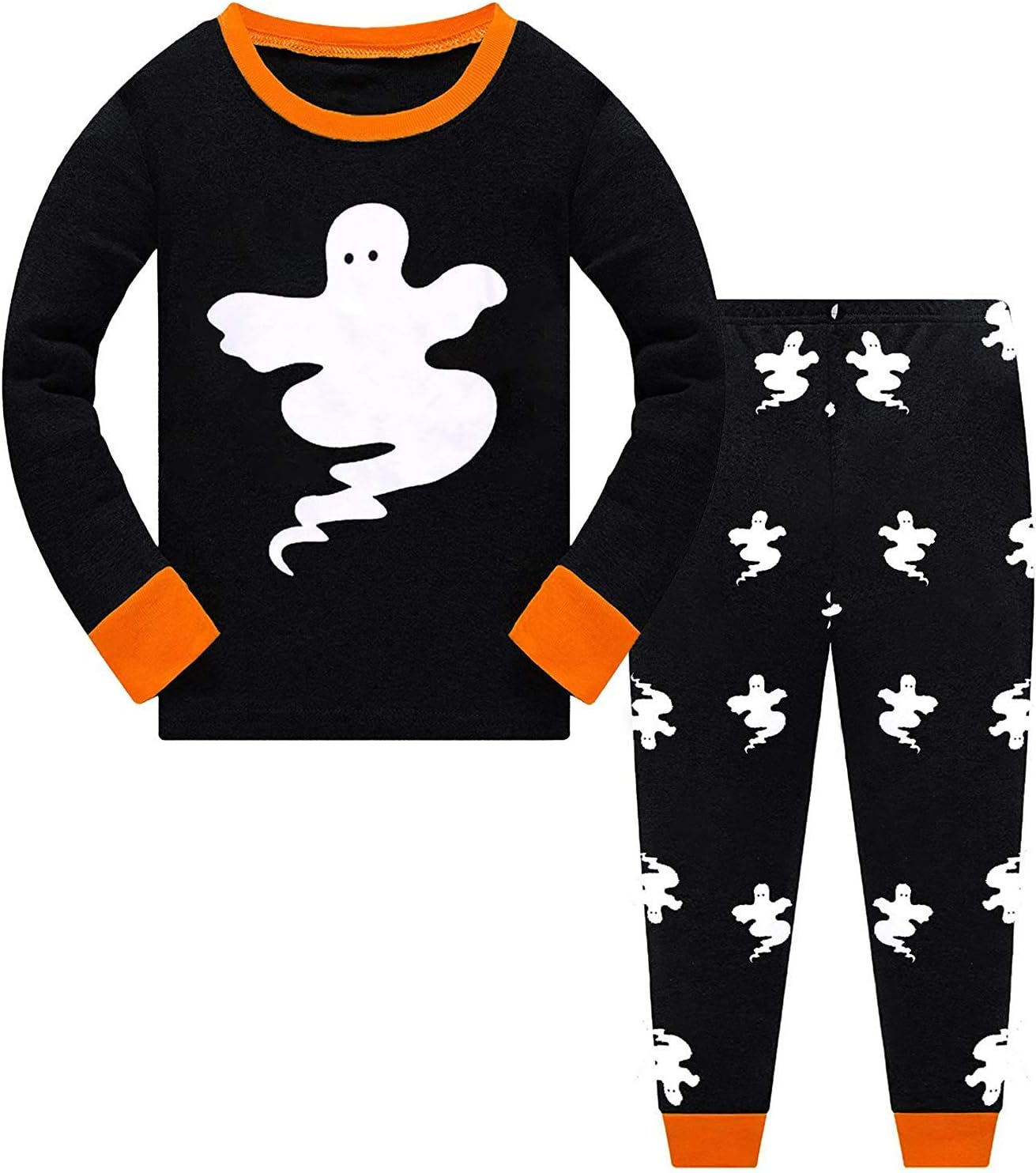 DHASIUE Boys Pyjamas Sets Glow in The Dark Clothes 100% Cotton Pjs Toddler Kids Winter Long Sleeve Sleepwear 1-8 Years