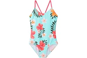 BAOHULU Girls One Piece Swimsuits UPF 50+ Beach Bathing Suit Little Kids Cute Quick Dry Swimwear 3-11 Years