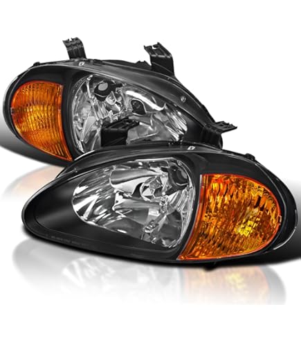 Amazon.com: AKKON - For Honda Del Sol Black 1 Piece Amber