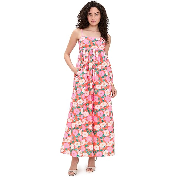 english factory print empire waist maxi dress Long Sleeve Empire Waist Maxi Dress main image 0