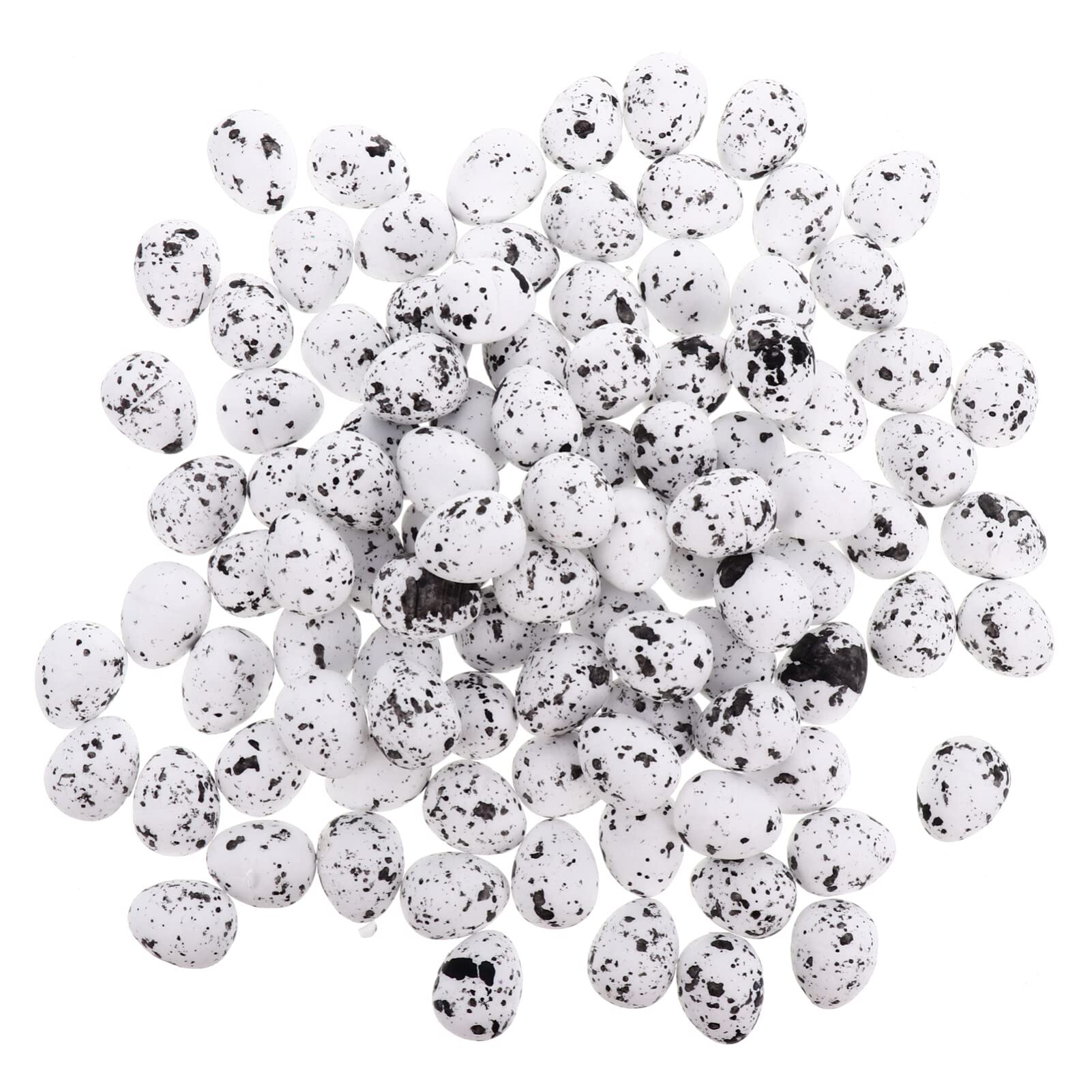 Toyvian 100Pcs Foam Easter Eggs, Graffiti Speckled Eggs right Color Easter Foam Eggs, Artificial Bird Pigeon Egg Small Decorative for Crafts DIY Party Favor Craft Ornaments