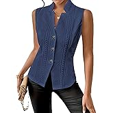 MINTLIMIT Vest for Women Sleeveless Button Down Blazer Knit Tank Top Summer Casual Waistcoat Vests