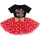 IMEKIS Baby Girls Mouse 1st 2nd Birthday Dress Polka Dots Tulle Tutu Cake Smash Summer Party Photo Props