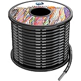 12awg Silicone Electrical Wire Cable 30ft Black 12 Gauge Hookup Wires kit Stranded Tinned Copper Wire Flexible and Soft High Temperature Resistance