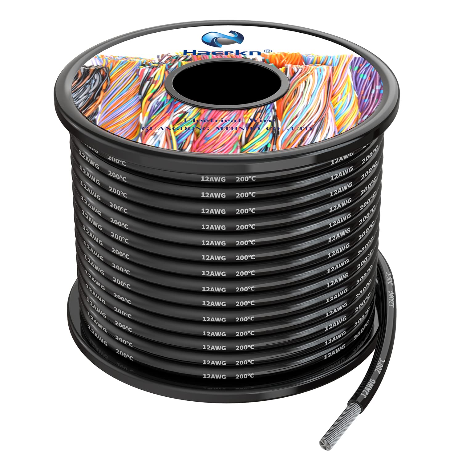 3.3mm² 12awg Silicone Electrical Wire Cable Black 10Meters 12 Gauge Hookup Wires kit Stranded Tinned Copper Wire Flexible and Soft High Temperature Resistance