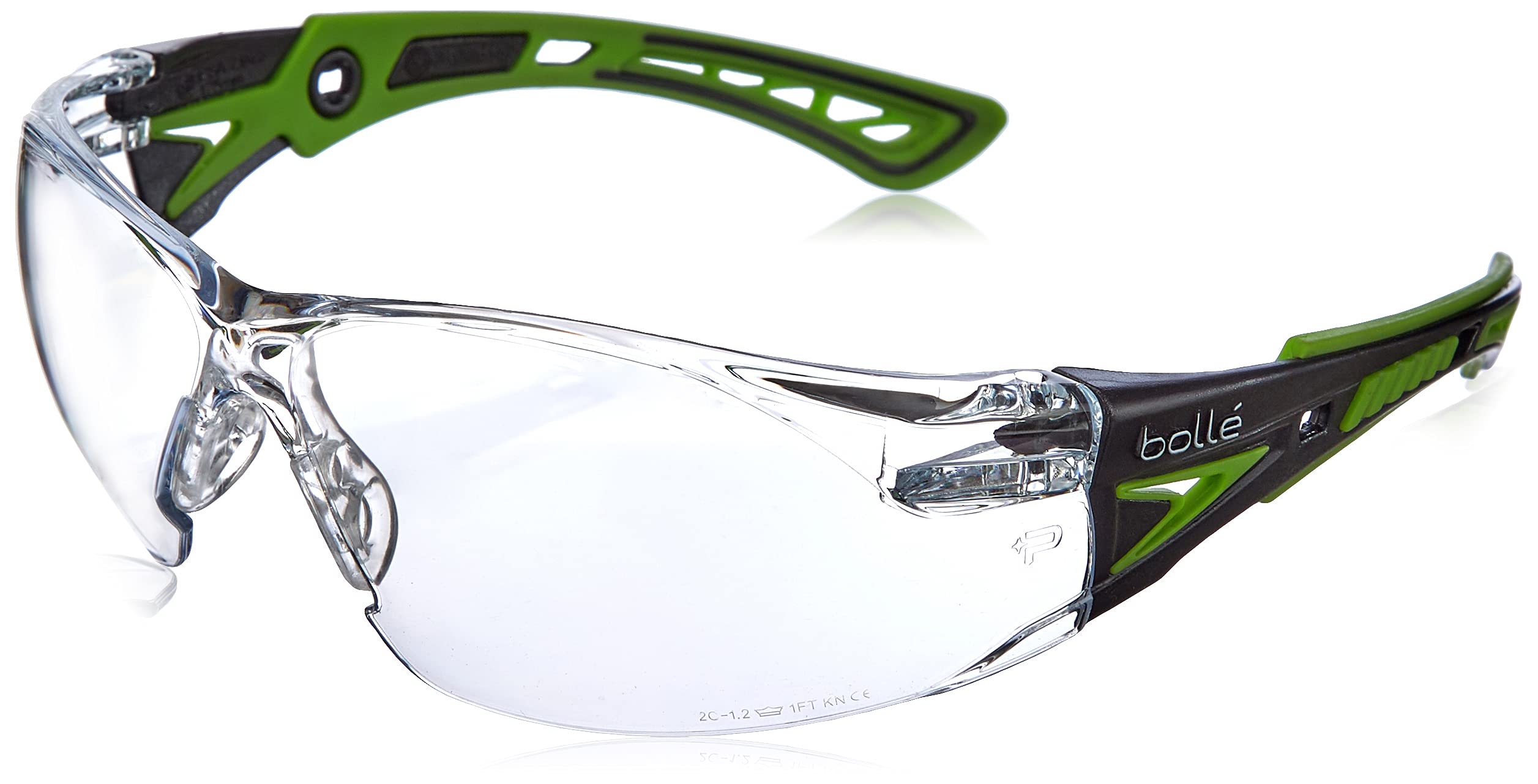 Bollé RUSHPPSIG One Size "Rush+" Safety Spectacles - Green/Black