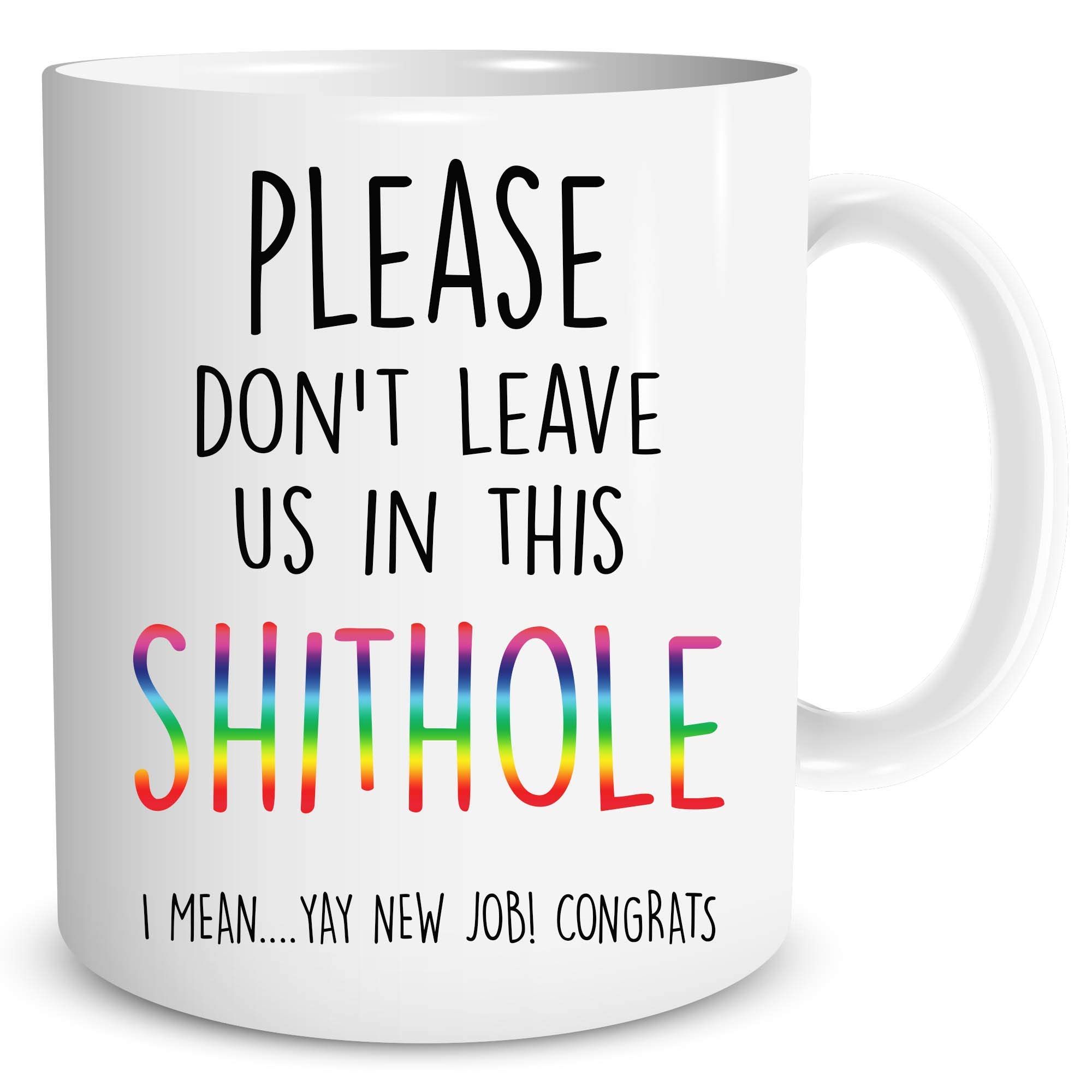 Funny Novelty Rude Coffee Mugs New Job Gift Work Colleague Funny Leaving Gift Yay New Job Congrats Witty Banter Gifts Leaving Job WSDMUG1258