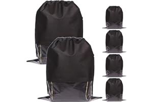 DIOMMELL Set of 6 Dustproof Drawstring Bags Dust Covers Large Non-Woven Fabric Cloth Storage Pouch String Bag for Handbags Purses