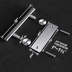 EaseLife 12" Stainless Steel Sliding Barn Door