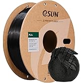 eSUN PLA+ Filament 1.75mm Black 1KG, 3D Printer Filament Dimensional Accuracy +/- 0.03mm, 1kg Cardboard Spool(2.2lbs) 3D Printing Filament, Fits for Most FDM 3D Printers