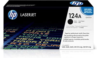 HP Q6000A 124A Black Original LaserJet Toner Cartridge for Color LaserJet 1600