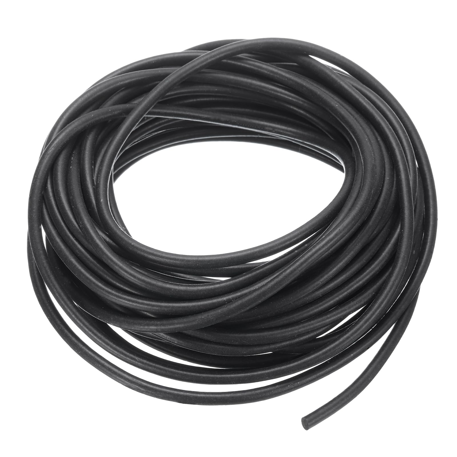 PATIKIL Silicone Foam Seal Strip, 10M(32.8Ft) 4.5mm(0.18") Dia Round High Density Solid Sponge Rubber Weather Stripping Cord for Sealing Gap Blocker Insulation, Black