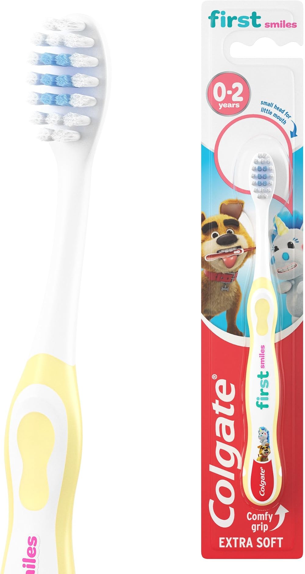 Colgate Kids Toothbrush 0-2 Years Extra Soft Bristles Small Head Non-Slip Handle