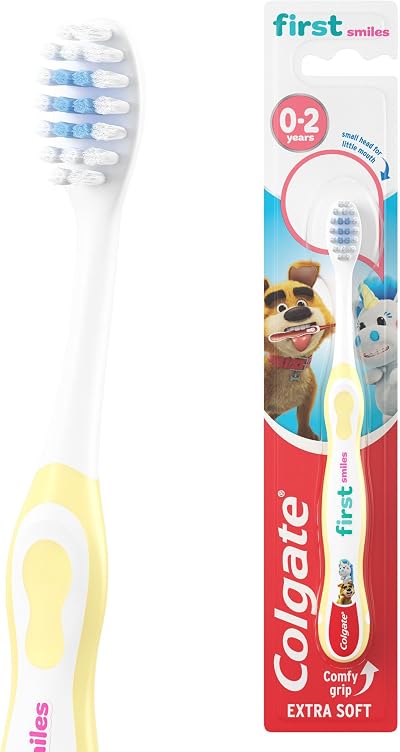 Colgate Kids Toothbrush 0-2 Years Extra Soft Bristles Small Head Non-Slip Handle