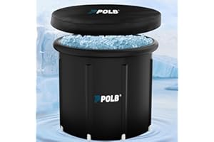 PPOLB XL Ice Bath Tub for Athletes, Large Size Cold Plunge Tub for Recovery, 116 Gallons Capacity Portable Ice Pod Cold Plunge for Cold Water Therapy, Cold Plunge Ice Bath with Cover at Home