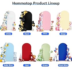 HEMMOTOP 7.2 ft Blue Arch Backdrop Cover