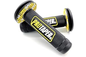 ROMLCBIZ 7/8" Motorcycle Hand Grips Handle Bar for Dirt Bike/Pit Bike Used Rubber Bar End Thruster Grip Handlebar Grips Throttle for Motorcycle Racing