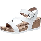 Jeossy Women's Platform Wedge Sandals 835 Comfortable Open Toe Ankle Strap Summer Walking Sandals with Buckle
