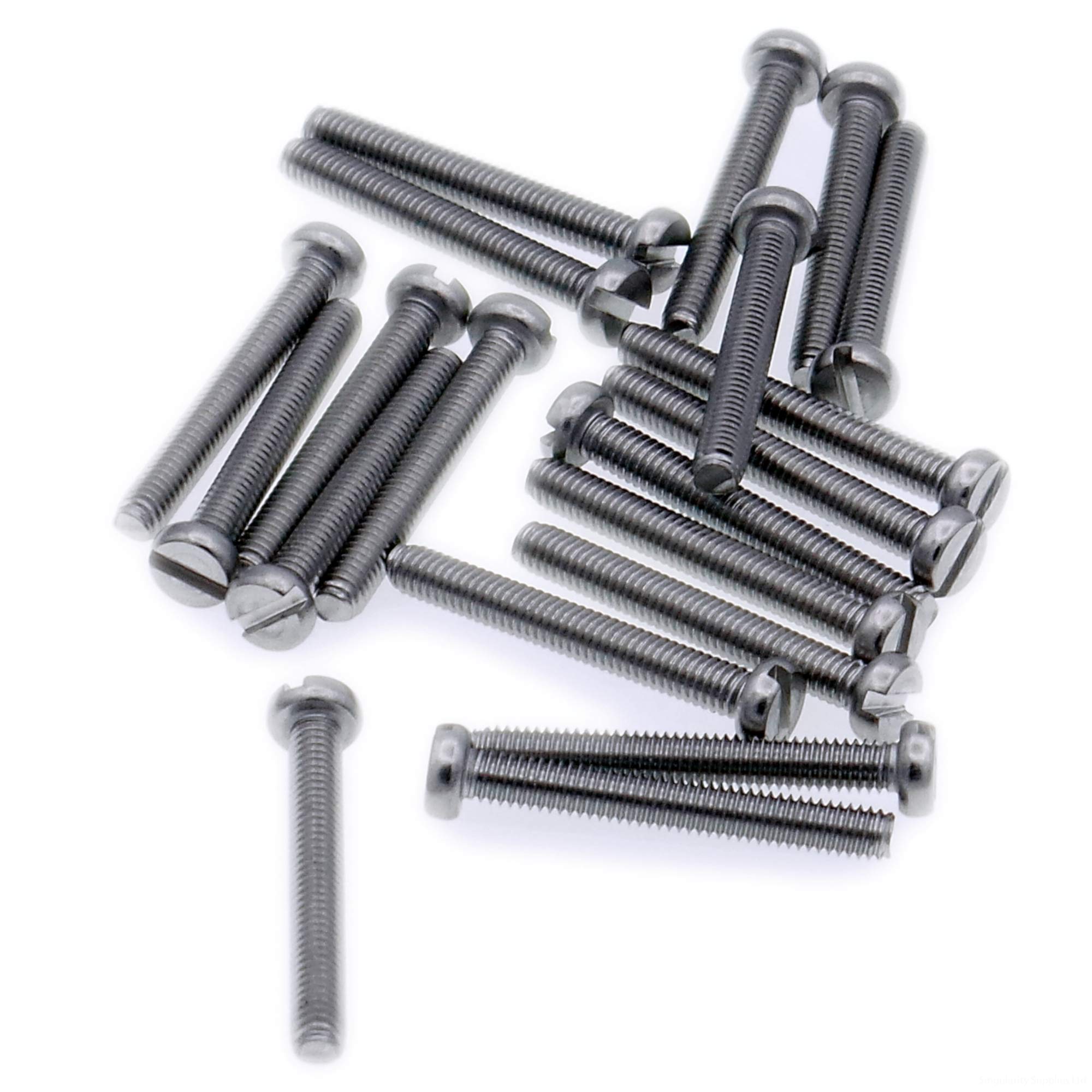 M3 (3mm x 18mm) Slot Cheese Machine Screw (Bolt) - Stainless Steel (A2) (Pack of 20)