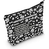POFULL Veterinary Gift Vet Receptionist Definition Cosmetic Bag Vet Clinic Gift (Black Veterinary Receptionist Bag)
