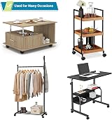 Skelang 8x 40mm Swivel Castor Wheels M8x15mm Screw Thread Nylon Casters Load view 6