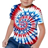 RPWZRCB Kids Tie Dye T-Shirt Boys Girls Short Sleeve Tee 6-16 Years | Colorful Hippie Style Tie-Dye Shirt Casual Summer Outfit for Children, Soft Cotton Blend, Fun Vibrant Prints, Ages 6-16 Years
