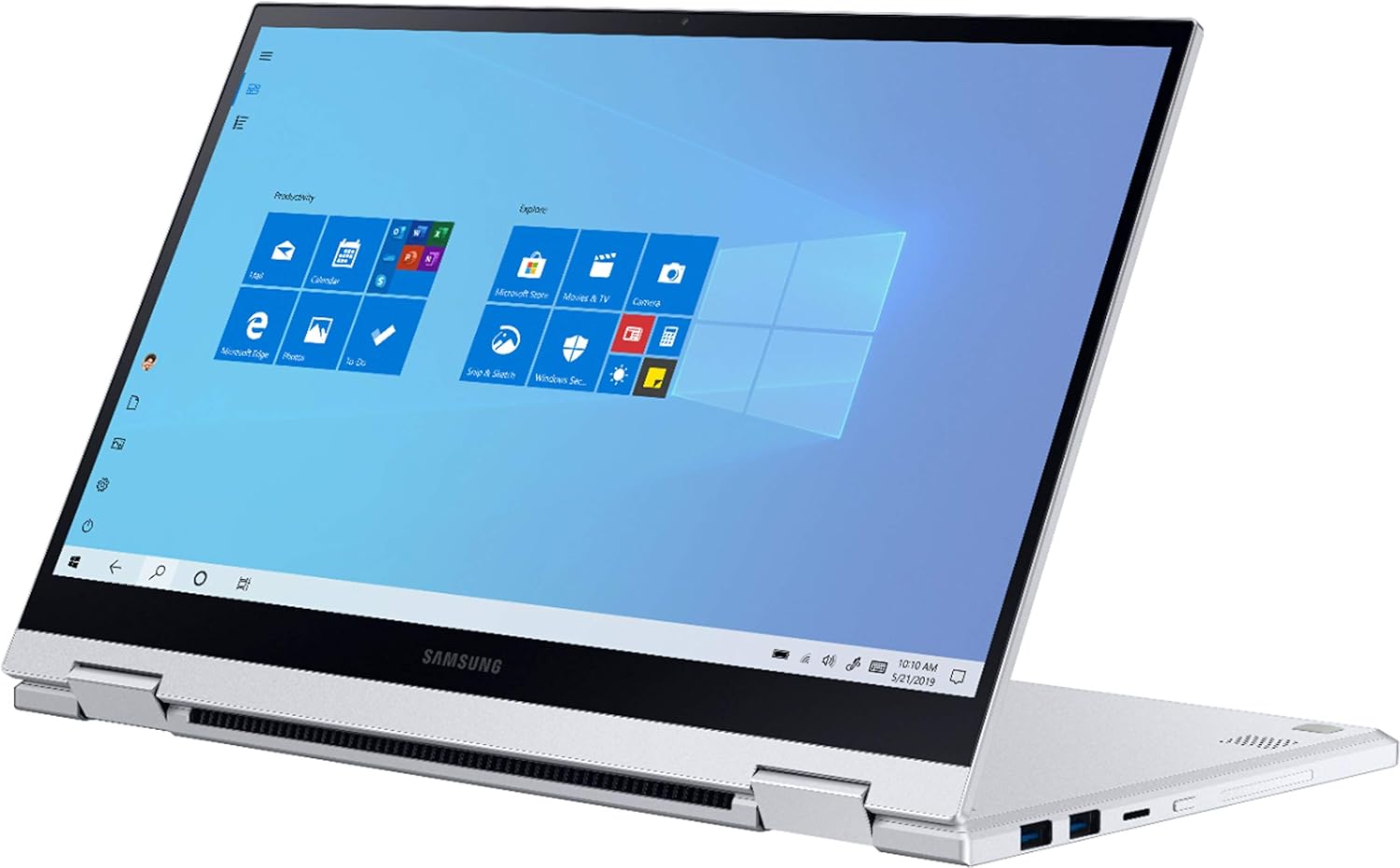 Samsung - Galaxy Book Flex Alpha 2-in-1 13.3" QLED Touch-Screen Laptop - Intel Core i5 - 8GB Memory - 256GB SSD - Royal Silver - NP730QCJ-K01US: Computers & Accessories