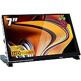 Hosyond 7 Inch IPS LCD Touch Screen Raspberry Pi Monitor Display 1024×600 Capacitive Screen HDMI Monitor Compatible with Rasp