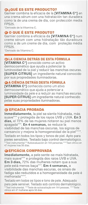 Sérum Facial Antimanchas 2 en 1 con 20% Vitamina C Y SFP25, 50ml