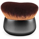 GloréBrochas 75MM Extra Large Self Tanner Kabuki Makeup Brush – Ultra Soft Dense Vegan Bristles for Body Makeup, Bronzer & Foundation–Applies Tanning Mousse, Lotion & Self Tanner–Black, Wet & Dry