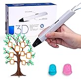 Kretrum Professional 3D Pen for Kids and Adults | 3D Printing Pen with OLED Display as Gift | 3D Drawing Pen with Finger Prot