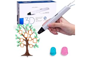 Kretrum Professional 3D Pen for Kids and Adults | 3D Printing Pen with OLED Display as Gift | 3D Drawing Pen with Finger Prot