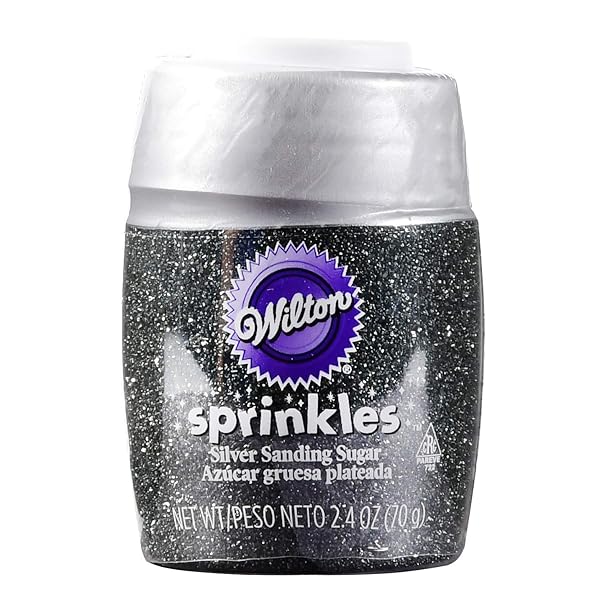 WILTON SANDING SUGAR SPRINKLES ASSORTED COLORS; 2.5OZ (SILVER)
