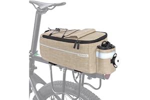 RAYMACE Bike Rear Rack Bag with Tail Light, Bike Truck Cooler Bag for Warm or Cold Items