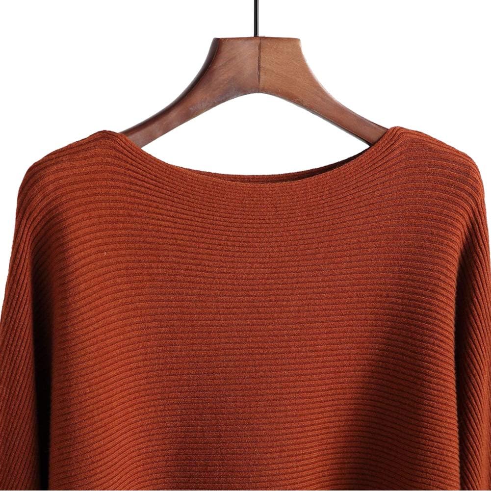 Ckikiou Women Sweaters Batwing Sleeve Casual Cashmere Jumpers Winter Pullovers Caramel at  Women’s Clothing store
