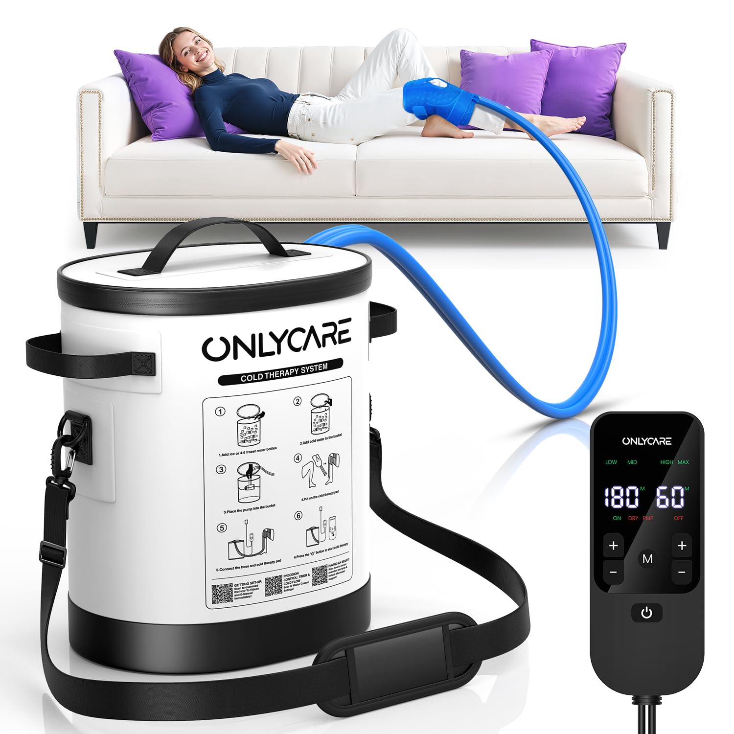 Photo 1 of Cold Therapy Machine 4.0, Program Timer Ice Machine for Knee After Surgery, Portable Ice Therapy Machine with Quiet Pump, w/Compression Pad for Ankle, Arm Joints, Sport Injury, Cryotherapy Pain Relief