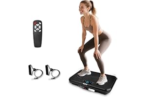 ROTAI Shake Plate Vibration Exercise Machine for Lymphatic Drainage Massager & Weight Loss, 400 lbs Capacity Whole Body Vibrating Plate Workout for Women and Men