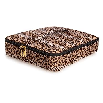 large makeup bag with compartments