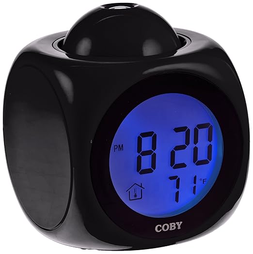 Amazon.com: Coby CBC-54-BLK Talking Alarm Clock with Led Projector (Black): Home Audio & Theater